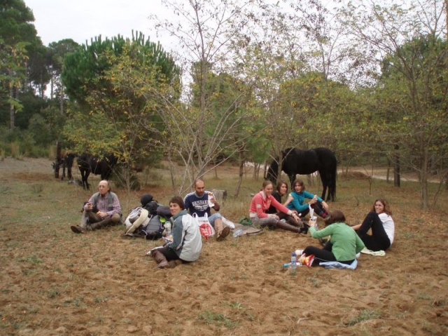 Haciendo un descanso para reponer fuerzas